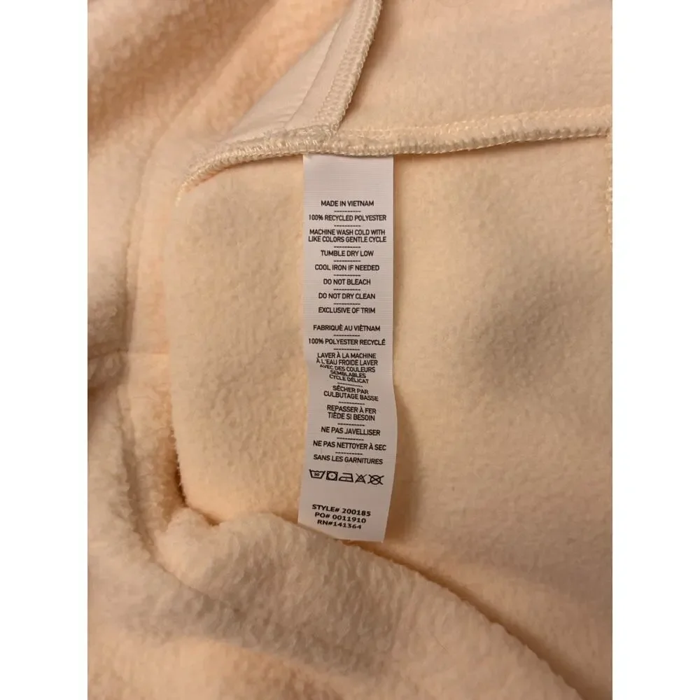 Rhone Aloftfleece Jacket XS Womens Full Zip Cream Hooded